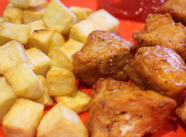 AirFryer Marinated Pork with Fries
